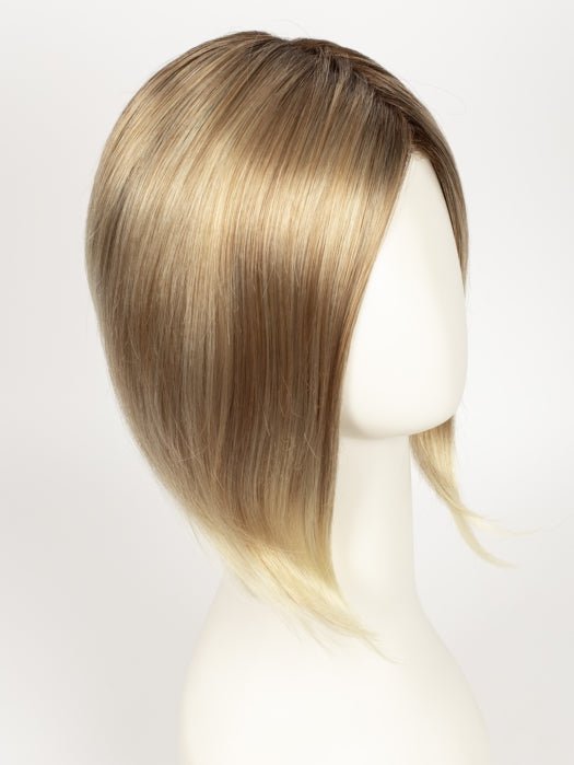 27T613S8 | Medium Natural Red-Gold Blonde and Pale Natural Gold Blonde Blend and Tipped, Shaded with Medium Brown