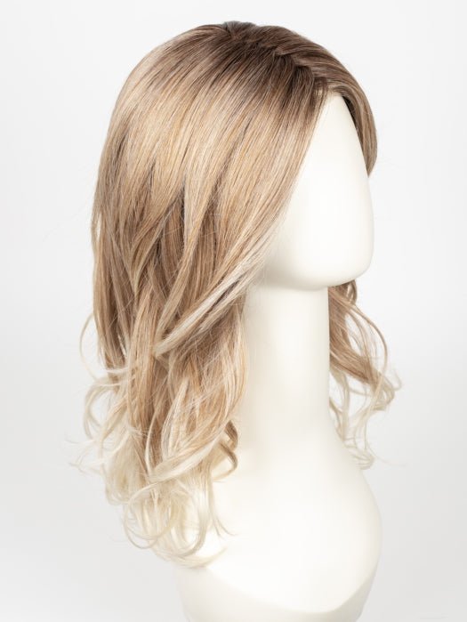 CANDY-BLONDE-ROOTED 101.27.60 | Dark Strawberry Blonde Tipped with Pearl Platinum & Pearl White with Dark Shaded Roots Edit alt text