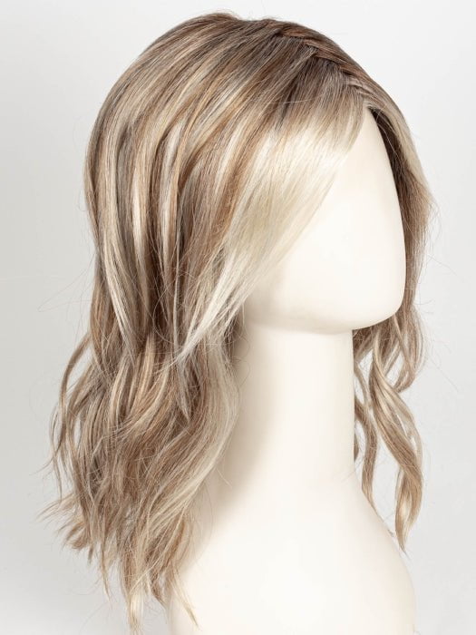 101/88/27S8 CATALINA BLONDE | Pale blonde with Pure White Natural Violet halo highlights, shaded medium brown