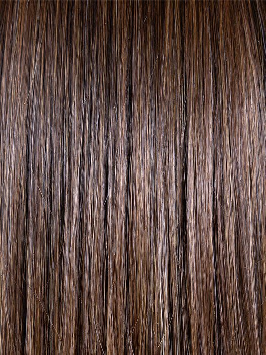 FRENCH ROAST BROWN-R | A deep, luxurious brunette featuring a dark brown base with warm bronze and subtle red undertones. Softly rooted for natural depth and dimension.