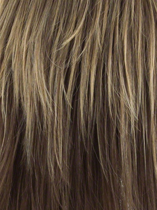 Color 24BT18L10/8 = Mocha Glaze: Dk Ash Blonde/Honey Blonde Blend w/ Lt Brown/Med Brown Underlayer