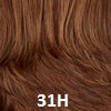 31H-Dark Auburn & Medium Brown w/ warm Strawberry Highlights