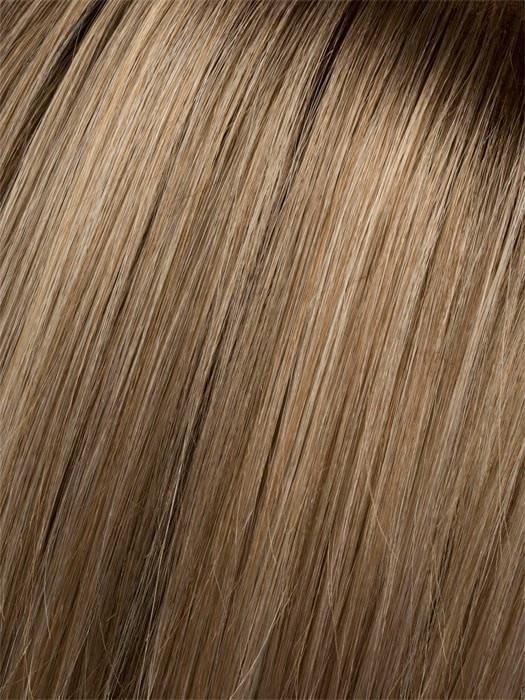 CHAMPAGNE-ROOTED | Light Beige Blonde, Medium Honey Blonde, and Platinum Blonde blend with Dark Roots