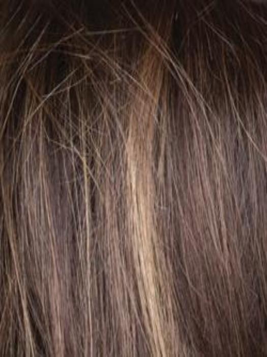 MARBLE-BROWN-LR | Medium Brown blended with Light Honey Brown and Long Dark Brown roots