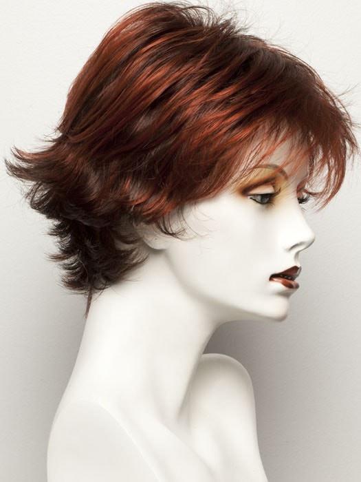 132/133-133 | Bright Cherry Red with Dark Burgundy Red on top, with a Dark Burgundy nape