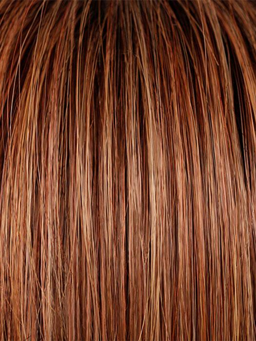 33/32/R4 | Dark Auburn Blended with Dark Brown and Dark roots