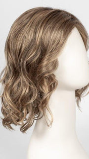 24BT18S8 SHADED MOCHA | Medium Natural Ash Blonde and Light Natural Gold Blonde Blend, Shaded with Medium Brown