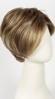 Light-Bernstein-Rooted | Light Auburn, Light Honey Blonde, and Light Reddish Brown blend and Dark Roots