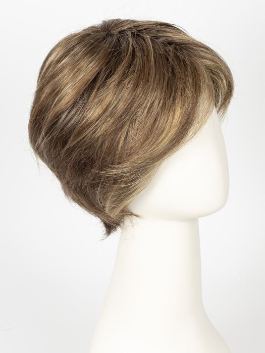 TOBACCO MIX | Medium Brown Base with Light Golden Blonde Highlights and Light Auburn Lowlights and Dark Roots
