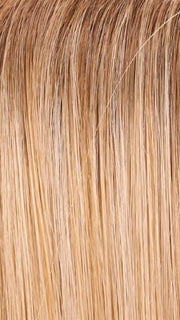 24B/27CS10 | Light Gold Blonde & Medium Red-Gold Blonde Blend, Shaded w/ Light Brown root