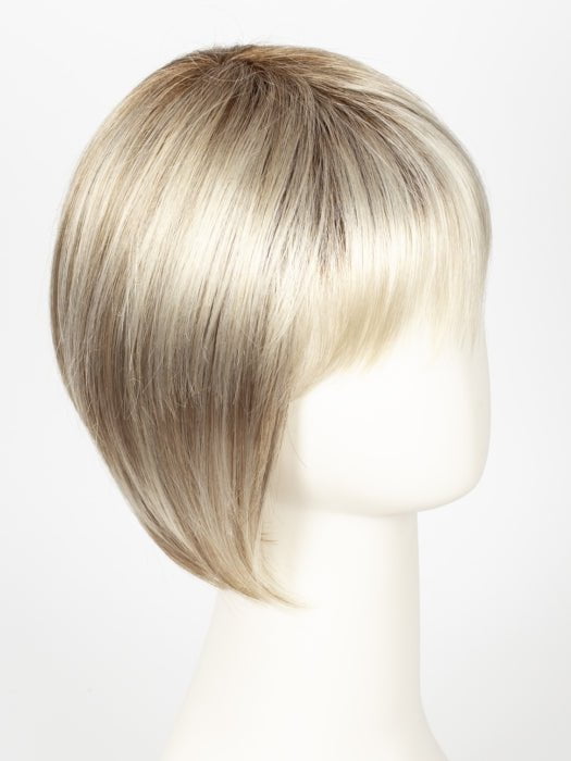 LIGHT-CHAMPAGNE-ROOTED | Pearl Platinum and Light Golden Blonde Blend with Medium Brown Roots