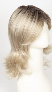 CHAMPAGNE ROOTED | Light Beige Blonde,  Medium Honey Blonde, and Platinum Blonde Blend with Dark Roots