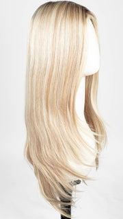 101/88/27S8 CATALINA BLONDE | Pale blonde with Pure White Natural Violet halo highlights, shaded medium brown 