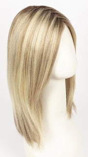 12FS8 SHADED PRALINE Medium Natural Gold Blonde, Light Gold Blonde, Pale Natural Blonde Blend, Shaded with Dark Brown