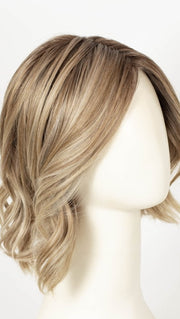 BUTTERCAKE BLONDE-R | A neutral-warm blonde blend featuring light brown, ash, and lightest blonde tones with natural-looking darker roots for added depth and realism.