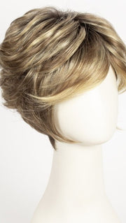 RH12/26RT4 | Light Brown With Chunky Golden Blonde Highlights & Dark Brown Roots