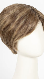 BERNSTEIN-ROOTED | Light Brown base with subtle Light Honey Blonde and Light Butterscotch Blonde highlights and Dark Roots