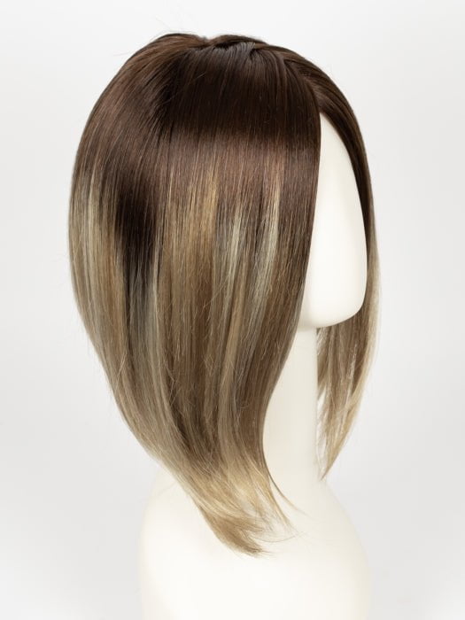 Creamy Toffee-R | Rooted Dark with Light Platinum Blonde and Light Honey Blonde 50/50 blend