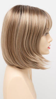 SPARKLING CHAMPAGNE | Medium Brown roots with overall Strawberry Blonde base and soft Golden Blonde highlights