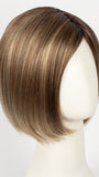 LIGHT BERNSTEIN ROOTED | Light Auburn, Light Honey Blonde, and Light Reddish Brown blend and Dark Roots