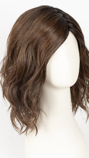 CHOCOLATE WITH CARAMEL | Medium Brown, Light Caramel Brown Highlights and Dark Brown Roots