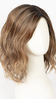 MOCHA WITH CREAM | Light Ash Brown with Caramel Brown and Medium Honey Blonde, Dark Brown Roots