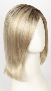 CHAMPAGNE ROOTED | Light Beige Blonde, Medium Honey Blonde, and Platinum Blonde blend with Dark Roots