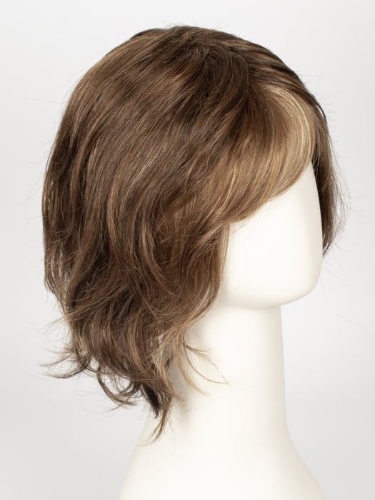 TOBACCO LIGHTED | Medium Brown base with Light Golden Blonde highlights and Light Auburn lowlights