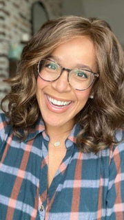 Brea Davis @getwiggywithbrea wearing RADIANT BEAUTY by GABOR in color GL8-10 DARK CHESTNUT | Rich, Dark Brown with Coffee Highlights