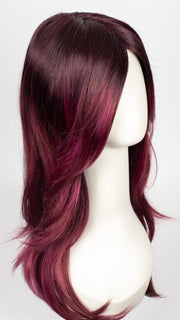 Plumberry Jam-R | Medium Plum Ombre rooted with 50/50 blend of Red/Fuchsia