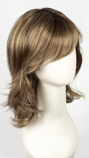 BERNSTEIN ROOTED | Light Brown base with subtle Light Honey Blonde and Light Butterscotch Blonde highlights and Dark Roots