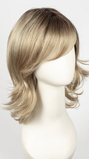 SANDY-BLONDE-ROOTED | Medium Honey Blonde, Light Ash Blonde, and Lightest Reddish Brown blend with Dark Roots