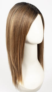MOCHA WITH CREAM | Light Ash Brown with Caramel Brown and Medium Honey Blonde, Dark Brown Roots