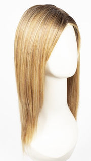 SUGAR COOKIE WITH HAZELNUT | Caramel Honey Blonde with Medium Golden Butterscotch Blonde Highlights, Medium Brown Roots