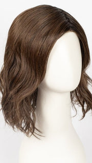CHOCOLATE WITH CARAMEL | Medium Brown, Light Caramel Brown Highlights and Dark Brown Roots