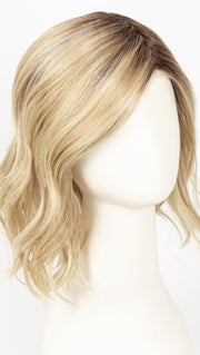 HONEY WITH CHAI LATTE | Light Golden Brown with Pale Golden Blonde & Medium Golden Blonde Highlights on Top, Medium Brown Roots