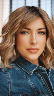 GF14-22SS WHEAT | Dark Blonde Evenly Blended with Platinum Blonde with Dark Roots