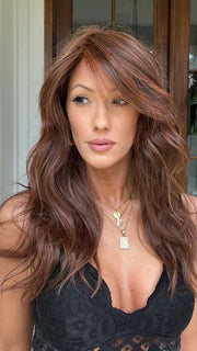 Jenna Fail @jenna_fail wearing CALIFORNIA BEACH WAVES by TRESSALLURE in color 32/31 | Medium Red and Auburn blend