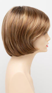 GOLDEN NUTMEG | Medium Brown roots with overall Warm Cinnamon base and Golden Blonde highlights