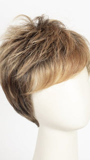 MOCHA WITH CREAM | Light Ash Brown with Caramel Brown and Medium Honey Blonde, Dark Brown Roots