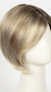 SANDY-BLONDE-ROOTED | Medium Honey Blonde, Light Ash Blonde, and Lightest Reddish Brown blend with Dark Roots