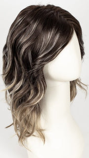 AMERICANO | Dark Brown Base with Medium Golden Brown, Pale Blonde, and Platinum Blonde Highlights