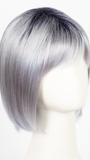 PASTEL-BLUE-R | Pastel periwinkle tone base with a dark black/purple root