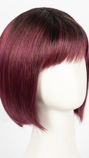 PLUMBERRY-JAM-LR | Medium plum with dark roots with mix of red/fuschia with long dark roots