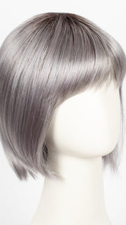 SMOKY-GRAY-R | Medium gray with silver highlights and blue undertones with dark roots