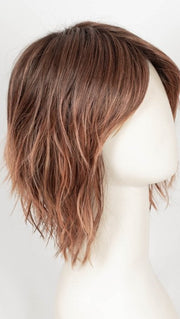 CINDER HEAT | Reddish brown base blended with smoked copper with soft amber highlights and chestnut brown roots. 