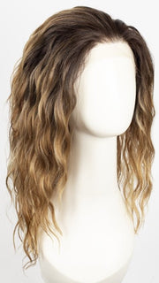 TT4/2613 | Medium Dark Brown Top with Honey Blonde and Platinum Blonde Bottom
