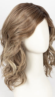  RL12/22SS SHADED CAPPUCCINO | Light Golden Brown Evenly Blended with Cool Platinum Blonde Highlights with Dark Roots
