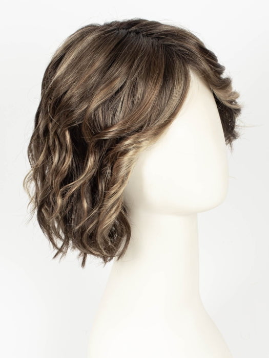 COFFEE BROWN ROOTED 8.6.16 | Medium Brown and Dark Brown with Medium Blonde Blend with Shaded Roots