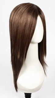 AUBURN-SUGAR-R | Rooted Dark Auburn with Medium Auburn Base with Dark Strawberry Blonde Highlights